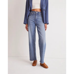 MADEWELL The Perfect Vintage Wide-Leg Jean 24 Petite Blue Heathcote Wash